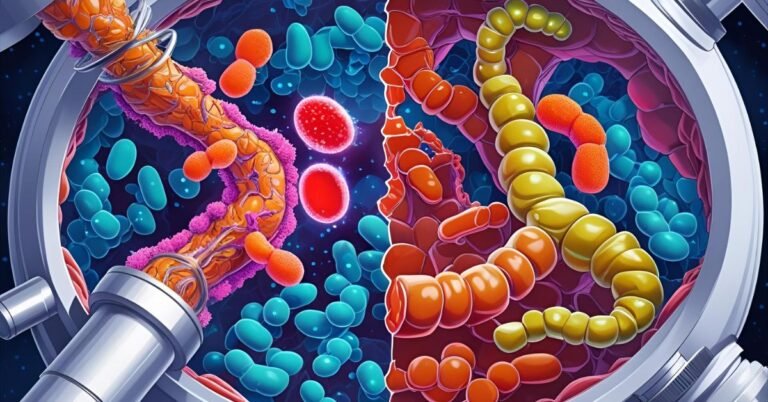 Illustration comparing berberine and probiotics for gut health benefits