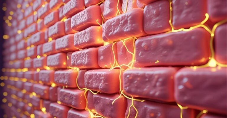 An artistic image of a strong, glowing gut lining, symbolizing the benefits of L-Glutamine for gut health and repair.