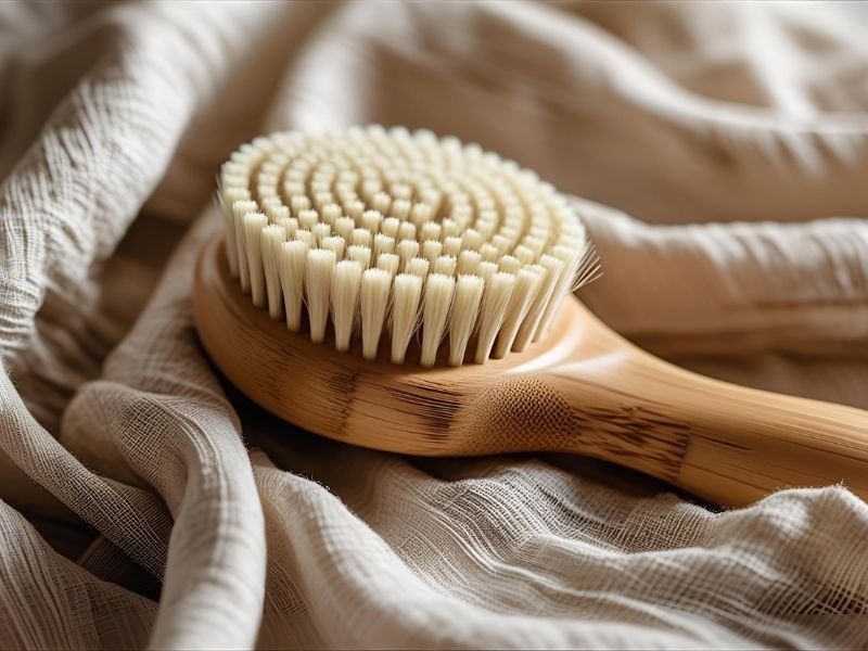 eco-friendly bamboo handle facial brush