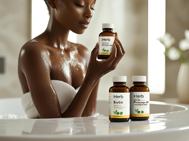 best skincare supplements iHerb – biotin and evening primrose oil for skin health