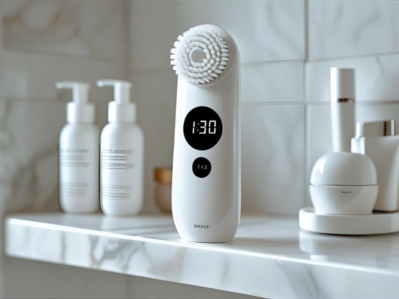 facial cleansing brush with timer