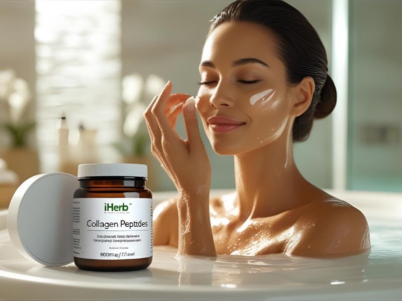 best skincare supplements iHerb – collagen peptides for skin elasticity