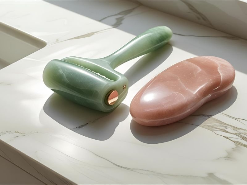 jade roller and gua sha tools