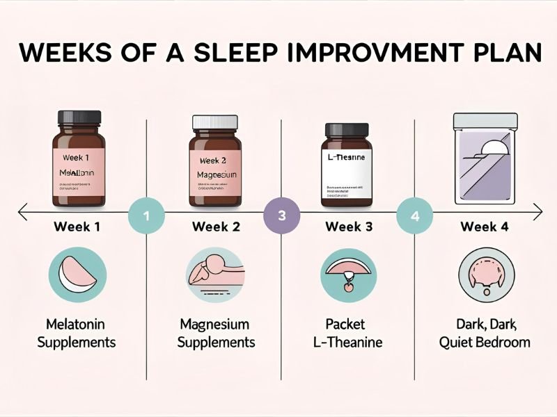 30-day sleep reset protocol with melatonin, magnesium
