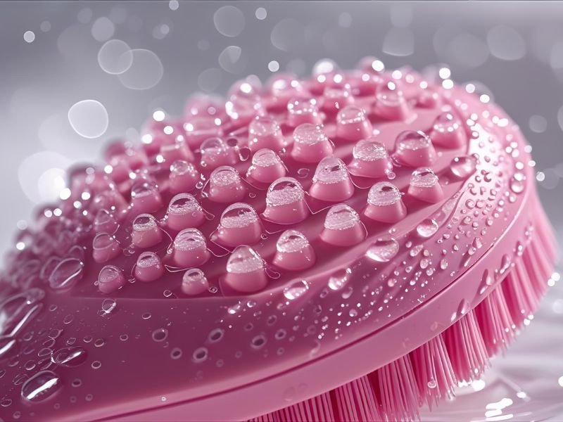 silicone sonic facial cleansing brush