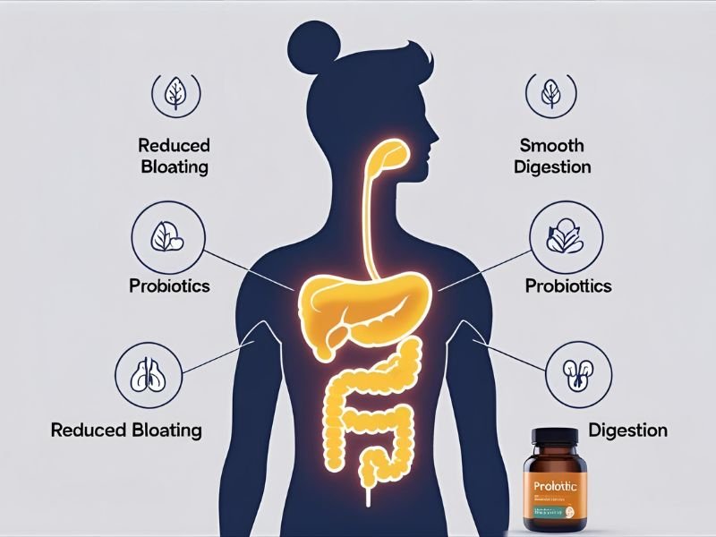 Benefits of probiotics for digestive health and bloating relief, 2025